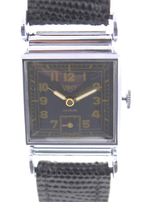 VIMY ART DECO VERCHROMTE HERREN-ARMBANDUHR 30er Jahre
