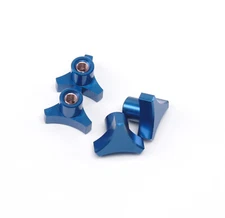FFRC TRAXXAS 1.5-2.5 T-MAXX E-MAXX ALUMINUM LOCKING WHEEL NUTS 3 SPOKE BLUE