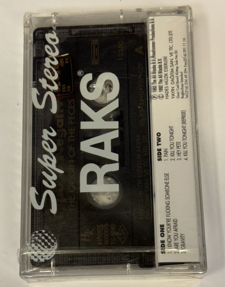 TYPE O NEGATIVE - THE ORIGIN OF THE FECES (1993) SEALED CASSETTE MADE IN TURKEY - Image 2 of 2