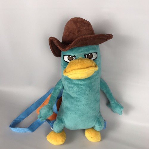 Disney Phineas & Ferb AGENT P Perry The Platypus Plush Backpack Toy
