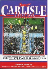 Carlisle United V Queens Park Rangers 20-9-1994 Match Programme 94-95 League Cup