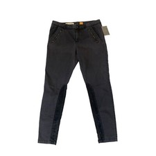 Pilcro and the Letterpress Pants 10 Gray Velvet Trim Equestrian Anthropologie