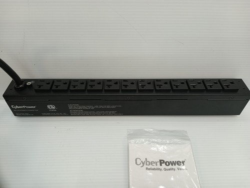 CyberPower PDU Rackbar Surge Protector 120V 20A 12 Outlet 1U 15ft RKBS20ST4F8R - 第 3/9 張圖片