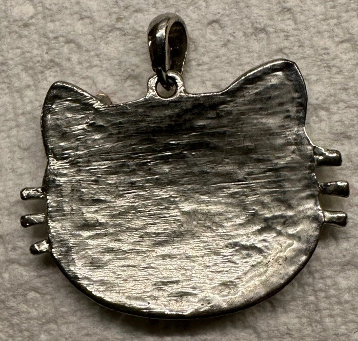 Pingente antigo de strass Hello Kitty flor de cristal vermelho brilho muito bonito - Imagem 2 de 4