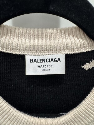 ニット/セーター BALENCIAGA  S  sweater Balenciaga All-over Logo sweater size S | eBay