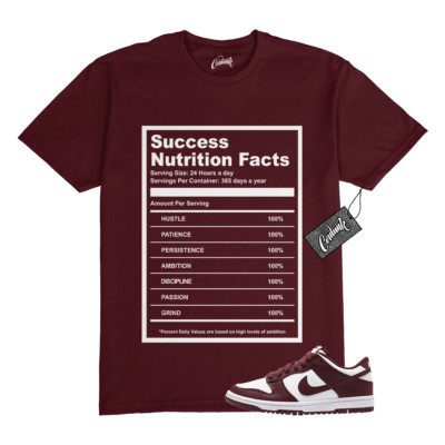 Dunk Team Red White Low Maroon Burgundy T Shirt Match SUCC