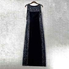 NEW Ralph Lauren Dress SZ 12 Blue Beige Lace Sequin Formal Elegant Maxi Wedding