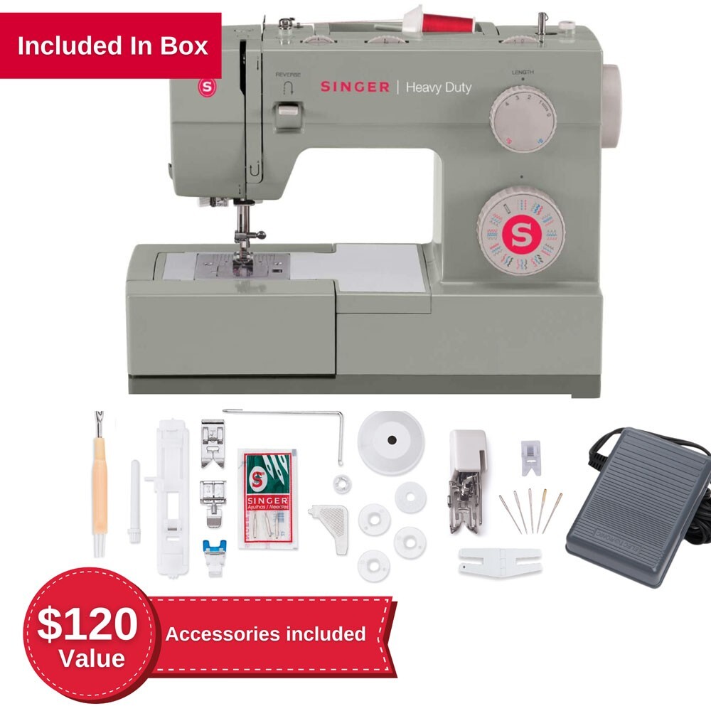 Singer 4452 Heavy Duty Sewing Machine with $120 bonus Accessories