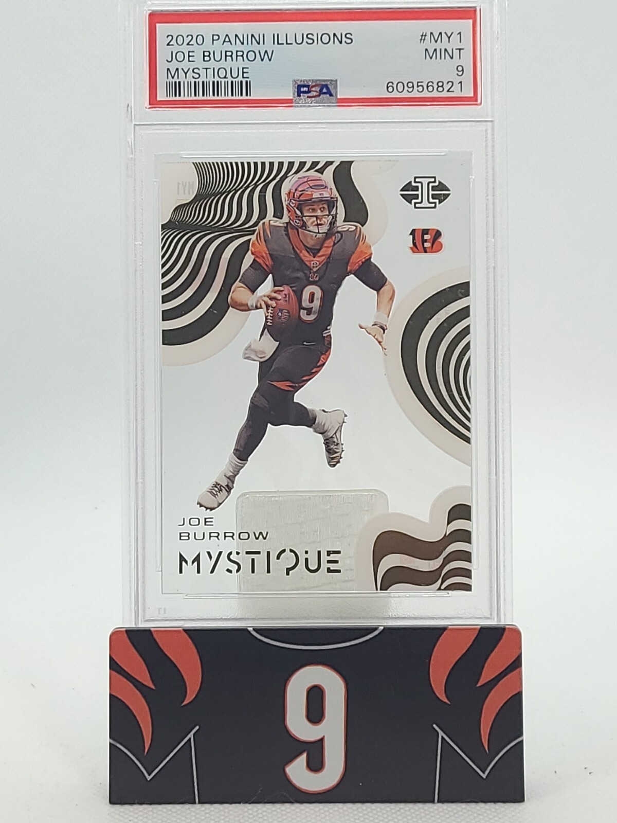 2020-21 Panini Illusions Mystique Joe Burrow RC Acetate Rookie Card PSA 9 Mint