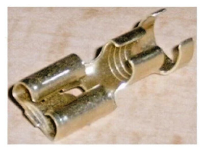 10 STÜCK Flachsteckhülsen 6,3 x 0,8 mm unisoliert mit Rastnase  (4-6mm²)