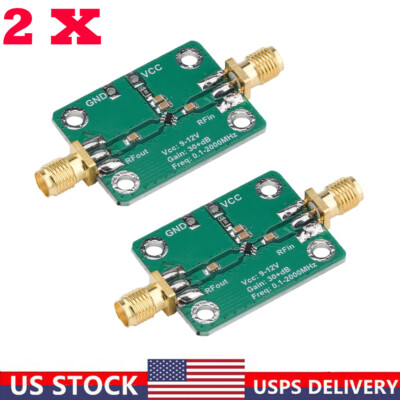 RF Wideband Amplifier 32dB low-noise LNA Broadband Module Receiver 0.1-2000MH z