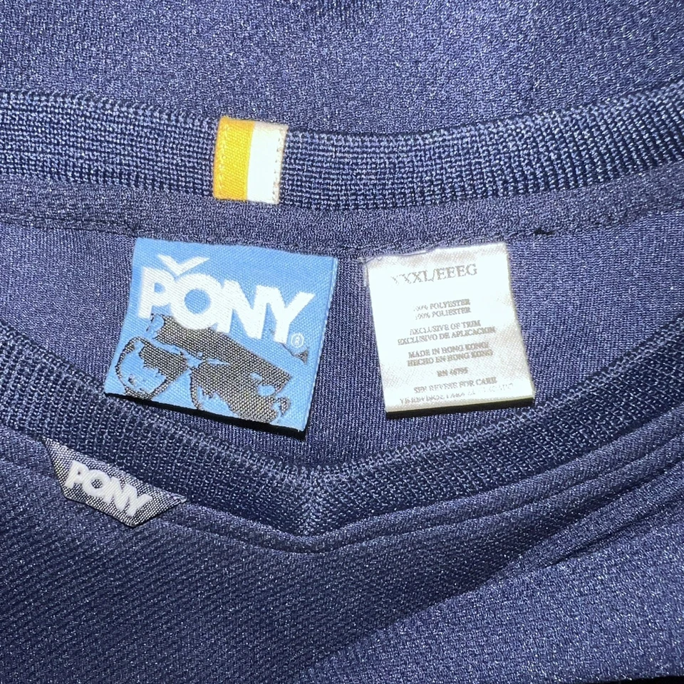 Camiseta vintage Pony 1979 azul marino jersey poliéster para hombre talla 3XL, excelente estado Foto 4 de 4