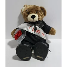 Build-A-Bear Workshop Bearemy Bear I Love You Tuxedo Roses RETIRED