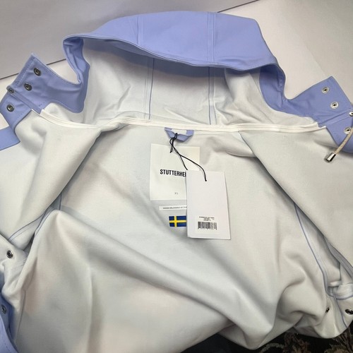 Stutterheim Mosebacke Womens Raincoat Blue XL NWT (Flawed - Stains) MSRP $325.00 - Picture 5 of 24
