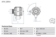 Bosch 0986042810 Alternator