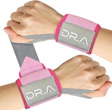 Lifting Straps Weight Lifting Wrap Gym Wrist Wraps Training Workout, Pair, Pink