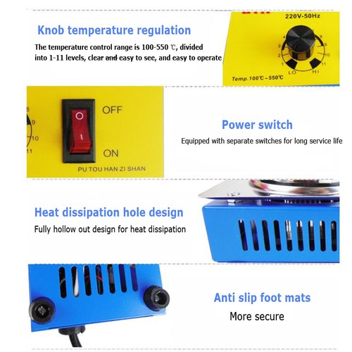 New Lead Free Solder Pot Soldering Desoldering Bath Titanium Plate 220V 150-350W - 第 5/11 張圖片