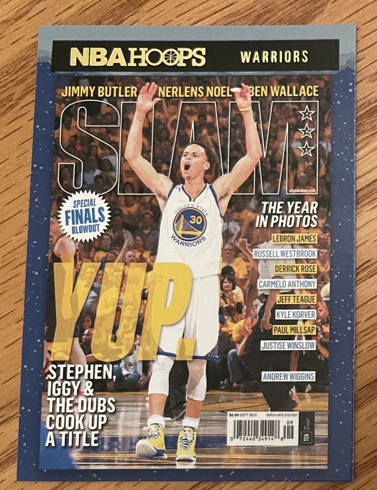 2020-21 Stephen Curry Panini NBA Hoops Slam Cover Winter