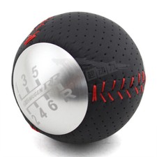 6 Speed Silver Jdm Mugen Leather Shift Knob For Honda Crz Type R Civic Fa5 Fg2