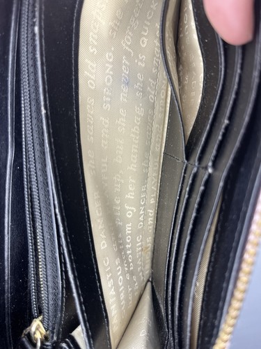 Kate Spade Pink And White Zip Around Continental Wallet GUC Pockets Zipper - Picture 9 of 12