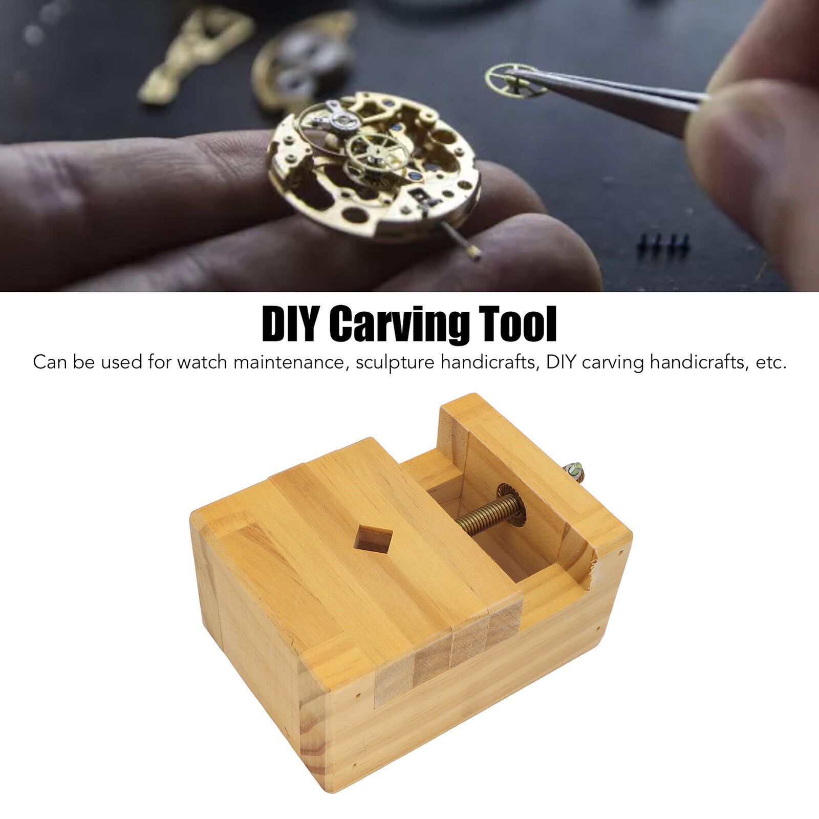 Portable Ergonomic Wooden Carving Clamp for DIY Sculpture & Craft
