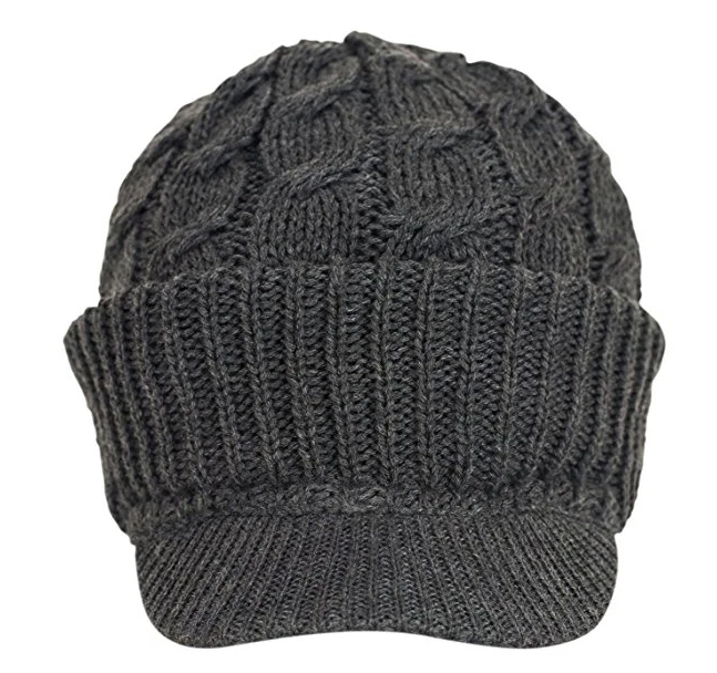 Nuevo Unisex Grueso Cable Tejido Visera Ala Invierno Sombrero Gorro Grueso y Cálido Hombres Mujeres Foto 3 de 4