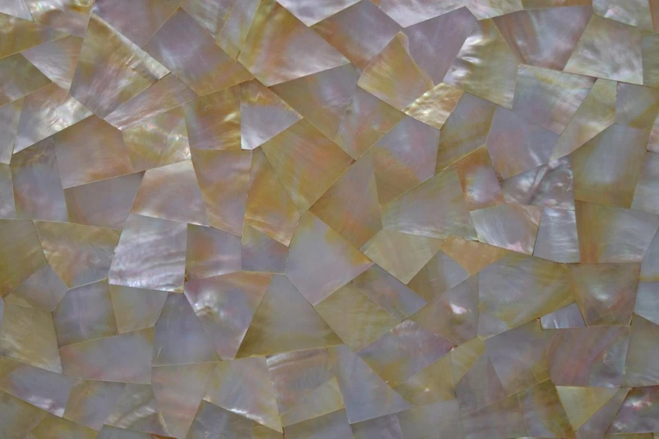 Yellow MOP Overlay Work Coffee Table Top Rectangle Marble Center Table for Hotel - Image 2 of 2