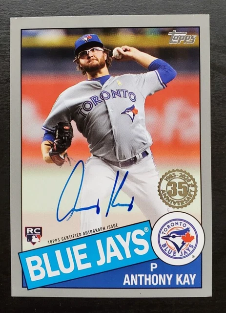 2020 Topps Anthony Kay 1985 Design Variation RC Platinum Auto 1/1 Blue Jays