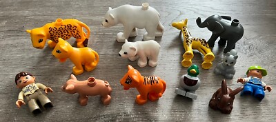 Lego Duplo Zoo Animals Figures Elephant Cheetah Giraffe Polar Bear Tiger Lot #2
