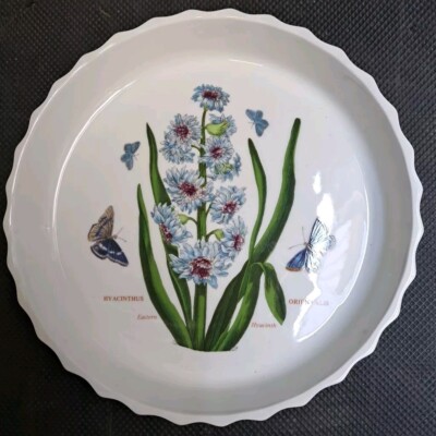 Vintage Portmerion Botanischer Garten 'Hyacinthus Orientalis' 8'' geriffelte Flanschale. 