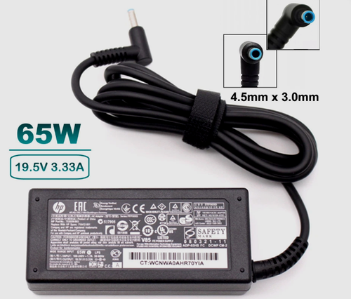 Genuine HP Blue Tip Pin 19.5V 3.33A 65W Laptop Charger AC Power Adapter Original