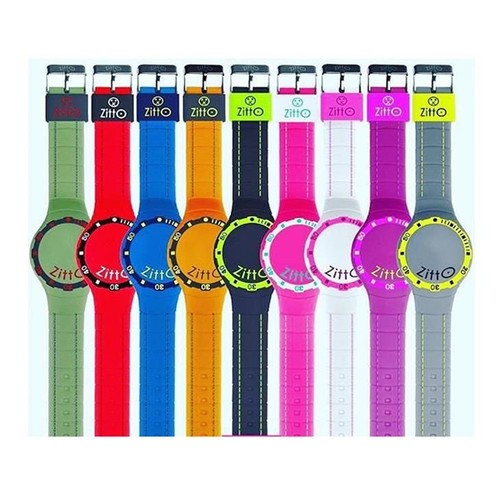 Orologio Led Solo Tempo ZITTO SQUBA Cassa Cinturino Silicone - Colori Vari  | eBay
