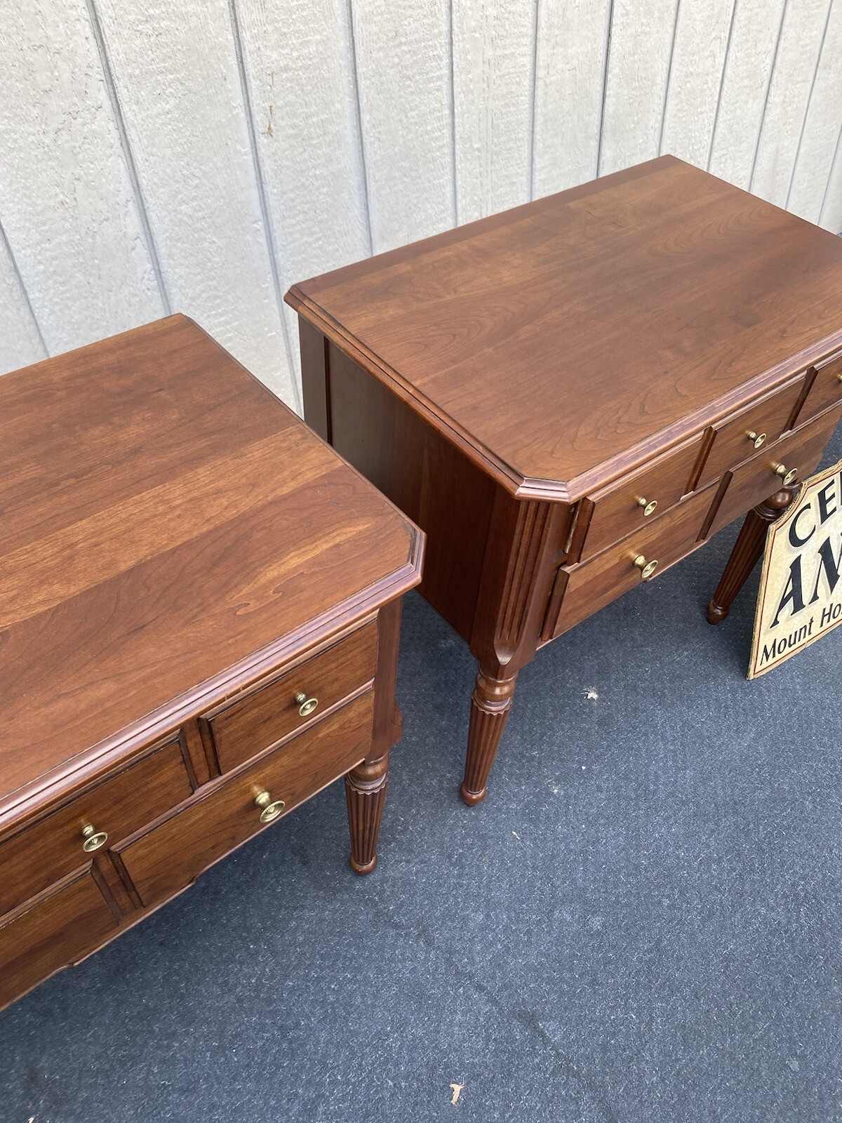 64596 Pair Ethan Allen Regents Park Cherry Nightstands eBay