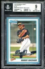 Manny Machado Rookie 2010 Bowman Draft Prospect Blue #BDPP80 BGS 9 (9 9 9.5 9.5)