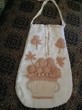 Primitive Reproduction Colonial Purse/pocket. Hand Appliqued Wool.