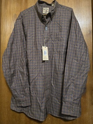 Men's RedHead 2XL Tobacco Plaid Button Front Shirt, Wrinkle Free, New