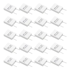 20 Pcs Ceramic Resistors, 5W 0.01 Ohm 5% Non-inductive Cement Ceramic Resistor