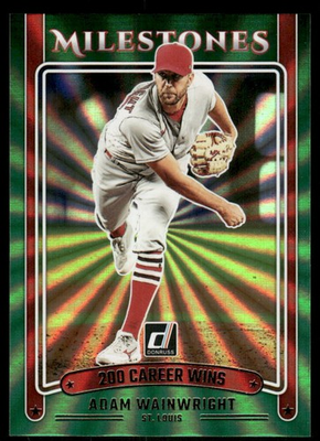 #ad #ad 2025 Donruss Milestones Green Laser #12 Adam Wainwright BB $1.00