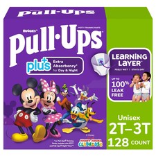 Huggies Pull-Ups plus Training Pants Size: 2T-3T 16-34 Lb/7-15 Kg Unisex