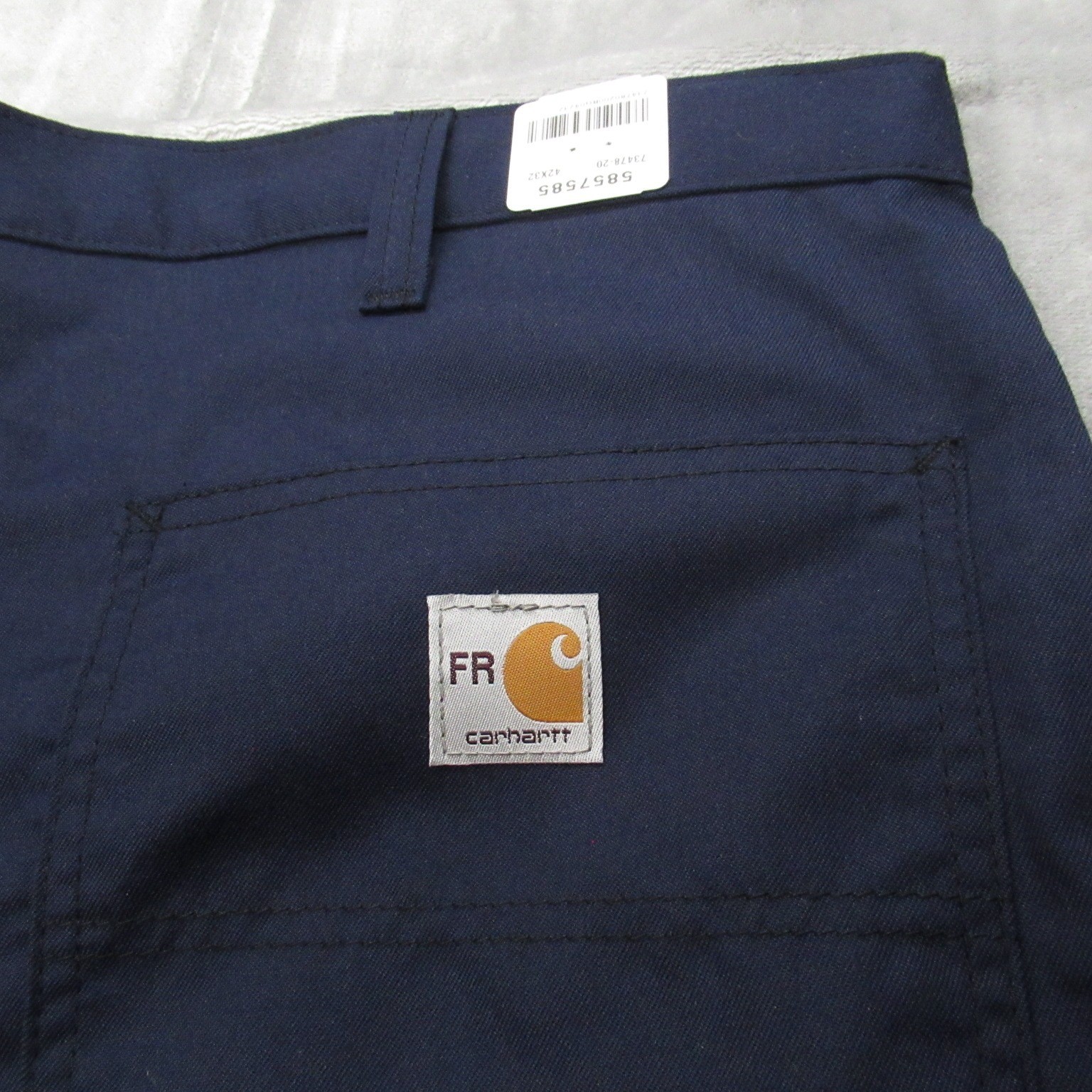 Carhartt FR Work Pants Mens 42x32 Navy Pockets Dungaree Fit Flame Resistant NEW thumbnail 7