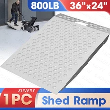 Silver Shed Ramp for Riding Mower Anti-Slip Punch Plate Ramp for ATV Motorcycles