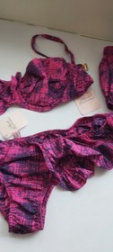 AGENT PROVOCATEUR RARE ARIANNA BIKINI BRA 32A & SMALL BRIEF UK 8 BNWT AMY WINEHO