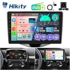 DAB+ 4+128G Android 15 Autoradio GPS für Citroen C1 Peugeot 108 Toyota Aygo II