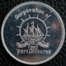 1970 PORT COLBORNE, ONTARIO CENTENNIAL ALUMINUM MEDAL - The Gate of Navigation