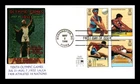 US COVER CENTENNIAL OLYMPIC GAMES FIRST DAY ISSUE PLATE BLOCK GG CACHET 3 OF 5