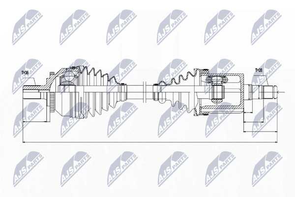 Nty Antriebswelle NPW-VV-045 FüR Volvo-image