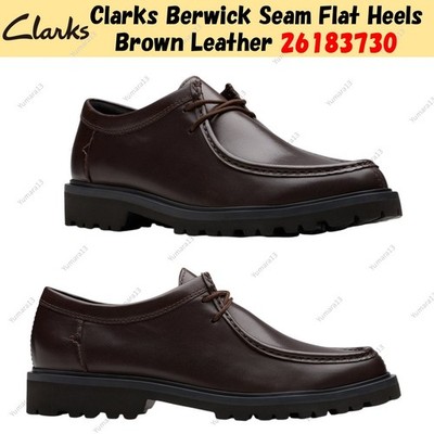Clarks Berwick Seam Flat Heels Brown Leather 26183730 UK 4-13