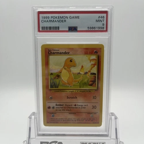 1999 Pokémon Game Unlimited Charmander 46/102 PSA 9 Mint
