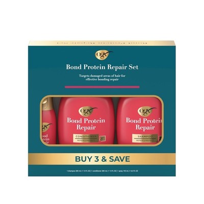 Bond Protein Repair Haircare Set, OGX Lightweight Shampoo & Concentrated