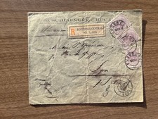 Romania Copertina Registrata Bucarest 1899 con Francobolli Re Carol I - Storia Postale